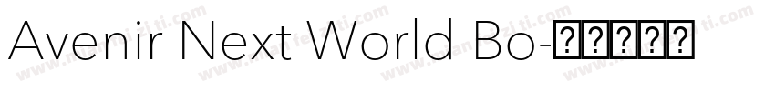 Avenir Next World Bo字体转换